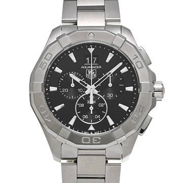 タグ ホイヤー アクアレーサー クォーツ クロノグラフ CAY1110.BA0927 ブラック メンズ 時計 【中古】【wristwatch】