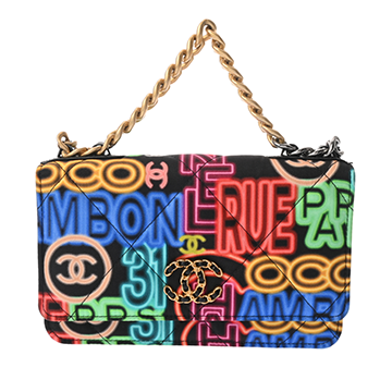 シャネル CHANEL19 チェーンウォレット 2WAY マルチカラー AP0957 ファブリック レディース バッグ 【中古】【bag】