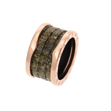 ブルガリ B-ZERO1 リング #50 ゴールド K18ピンクゴールド PG レディース ジュエリー 【中古】【jewelry】