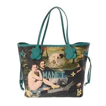 ルイ ヴィトン ネヴァーフル MM マスターズコレクション MANET グリーン/マルチカラー レザー レディース バッグ 【中古】【bag】