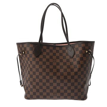ルイ ヴィトン ダミエ ネヴァーフル MM ブラウン/ローズバレリーヌ N40598 ダミエキャンバス レディース バッグ 【中古】【bag】