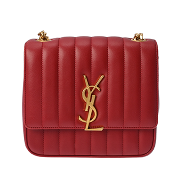 サンローラン ヴィキ レッド GNR532612.0718 レザー レディース バッグ 【中古】【bag】