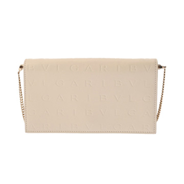 ブルガリ インフィニートゥム チェーンウォレット アイボリー レザー レディース バッグ 【中古】【bag】
