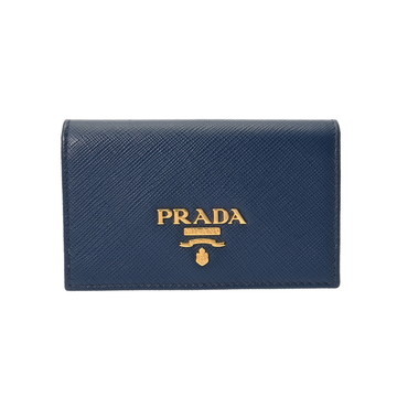 プラダ ブルー 1MC122 サフィアーノレザー レディース 【中古】【other】