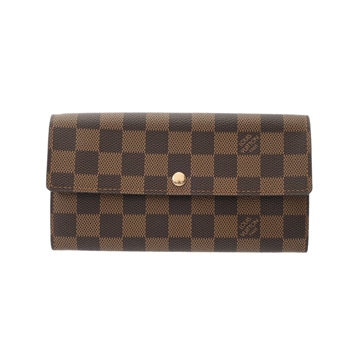 ルイ ヴィトン ダミエ ポルトフォイユ・サラ ブラウン N61726 ダミエキャンバス ユニセックス 財布 【中古】【purse】