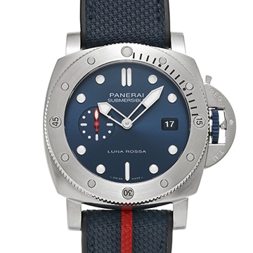 パネライ サブマーシブル クアランタクアトロ ルナ・ロッサ PAM01391 ブルー メンズ 時計 【中古】【wristwatch】