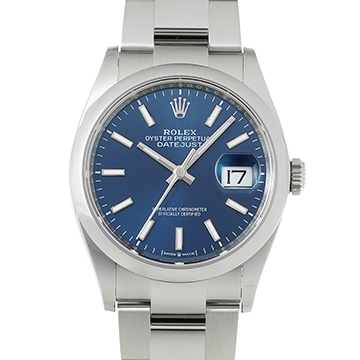 ロレックス デイトジャスト 36 126200 ブライトブルー メンズ 時計 【中古】【wristwatch】