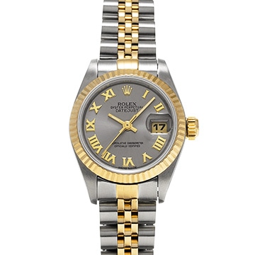 ロレックス デイトジャスト 69173 グレー レディース 時計 【中古】【wristwatch】