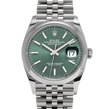 ロレックス デイトジャスト 36 126200 ミントグリーン メンズ 時計 【新品】【wristwatch】