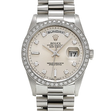 ロレックス デイデイト 18346A シルバー/ダイヤモンド メンズ 時計 【中古】【wristwatch】
