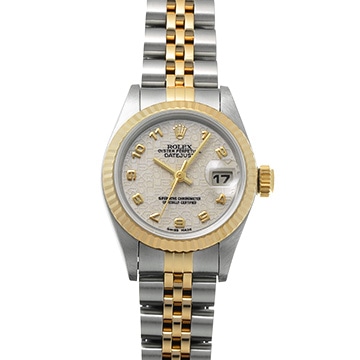 ロレックス デイトジャスト 69173 アイボリーコンピュータ レディース 時計 【中古】【wristwatch】