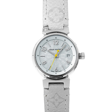 ルイ ヴィトン タンブール Q121V0 ブライトブルー レディース 時計 【中古】【wristwatch】