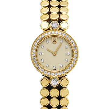 ハリー ウィンストン シグネチャー 100LQ22GGIDB アイボリー レディース 時計 【中古】【wristwatch】