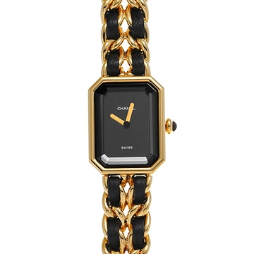 シャネル プルミエール M H0001 ブラック レディース 時計 【中古】【wristwatch】