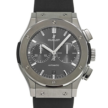 ウブロ クラシックフュージョン チタニウム クロノグラフ レーシンググレー 521.NX.7071.LR グレー メンズ 時計 【中古】【wristwatch】