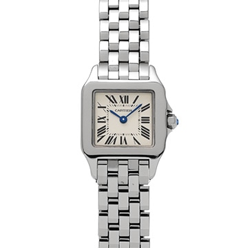 カルティエ サントス ドゥモワゼル SM W25064Z5 ホワイト レディース 時計 【中古】【wristwatch】