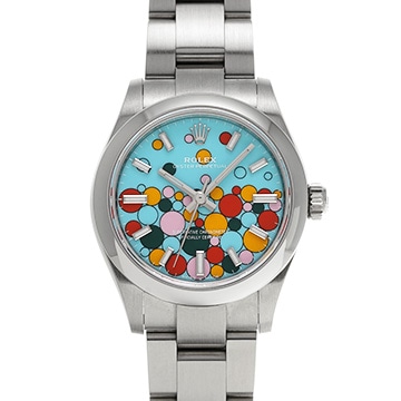 ロレックス オイスターパーペチュアル 31 277200 ターコイズブルー セレブレーションモチーフ ユニセックス 時計 【中古】【wristwatch】