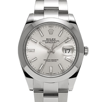 ロレックス デイトジャスト 41 126300 シルバー メンズ 時計 【中古】【wristwatch】