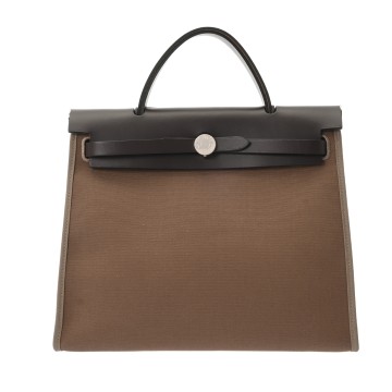 エルメス エールバッグ ジップPM 2WAY エトゥープ/エベンヌ トワルオフィシェ/バッシュハンター ユニセックス バッグ 【中古】【bag】