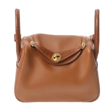 エルメス リンディ ミニ タッチ ゴールド ヴォースイフト/アリゲーターマット レディース バッグ 【中古】【bag】
