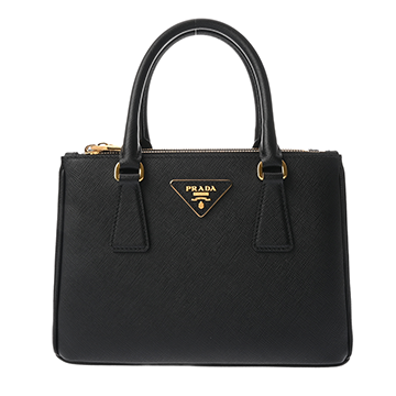 プラダ ガレリア スモールバッグ ブラック 1BA896 サフィアーノレザー レディース バッグ 【中古】【bag】