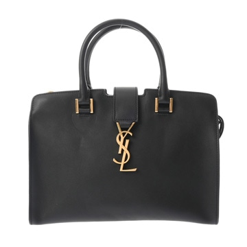 サンローラン ベイビーカバス 2WAY ブラック GNR541137.0718 スムースカーフ レディース バッグ 【中古】【bag】