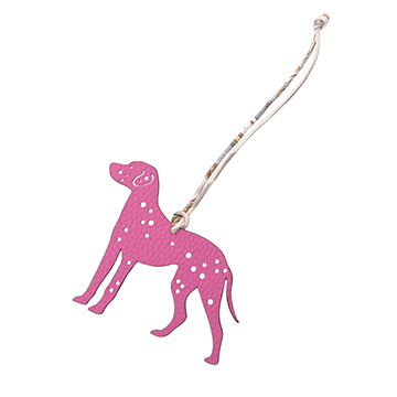 エルメス プティH チャーム イヌ ローズパープル トリヨンクレマンス/シルク ユニセックス 【中古】【other】