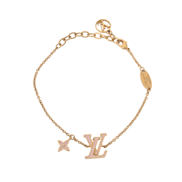 ルイ ヴィトン ブレスレット LV アイコニック ゴールド/ベビーピンク M1008A メタル/エナメル レディース ジュエリー 【中古】【jewelry】