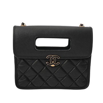 シャネル マトラッセ ミニ フラップバッグ  ブラック AS4025 エイジドカーフスキン レディース バッグ 【中古】【bag】