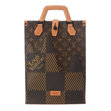 ルイ ヴィトン ダミエジャイアント/モノグラム ミニトート NIGOコラボ 2WAY ブラウン N40355 ダミエキャンバス/モノグラムキャンバス メンズ バッグ 【中古】【bag】