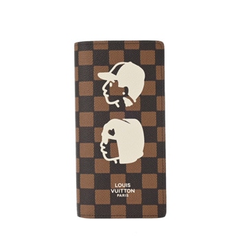 ルイ ヴィトン ダミエフレンドシップ LV×NIGO ポルトフォイユ ブラザ ファレル ウィリアムス ブラウン N40780 ダミエキャンバス ユニセックス 財布 【未使用】【purse】