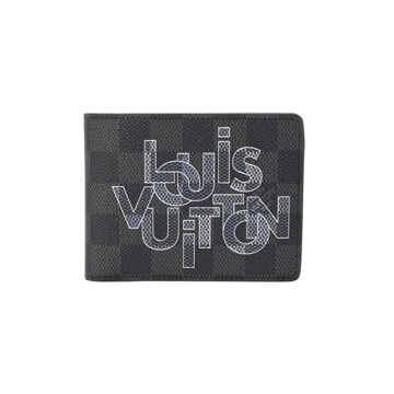 ルイ ヴィトン ダミエ ポルトフォイユ ミュルティプル  グリ N60303 ダミエグラフィット メンズ 財布 【中古】【purse】