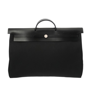 エルメス エールバッグ  GM ブラック トワルGM/ヴァッシュハンター/トワルオフィシェ/ヴァッシュハンター レディース バッグ 【中古】【bag】