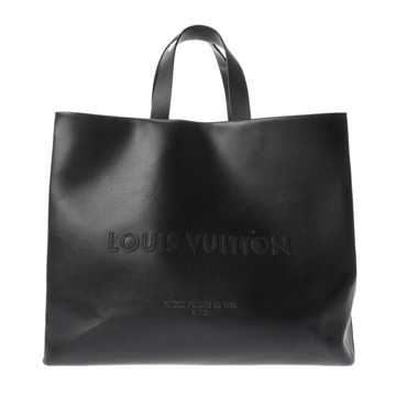 ルイ ヴィトン ショッパートート MM LVパッケージング ブラック M13979 カウハイドレザー ユニセックス バッグ 【中古】【bag】