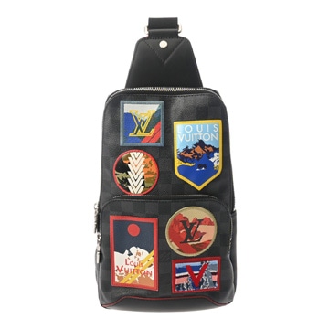 ルイ ヴィトン ダミエグラフィット アヴェニュースリングバッグ ブラック/グレー N41056 ダミエキャンバス メンズ バッグ 【中古】【bag】