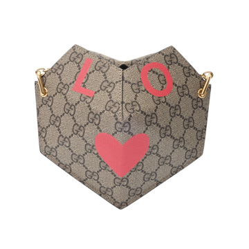 グッチ オフィディア スモール ハート バッグ ベージュ/エボニー 678131 GGスプリームキャンバス/レザー レディース バッグ 【中古】【bag】
