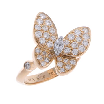 ヴァン クリーフ&アーペル ドゥパピヨン リング #50 ゴールド VCARP3DQ50 K18イエローゴールド YG レディース ジュエリー 【中古】【jewelry】