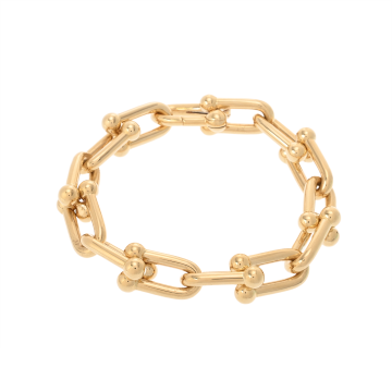 ティファニー ハードウェア ラージリンク ブレスレット ゴールド K18イエローゴールド YG レディース ジュエリー 【中古】【jewelry】