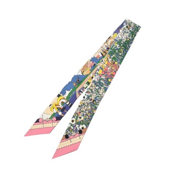 エルメス ツイリー PONY PIT STOP マルチカラー シルク100％ レディース 【未使用】【other】