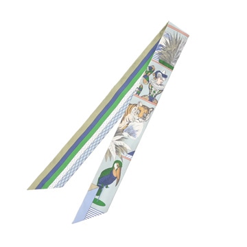 エルメス ツイリー GRAND THEATRE NOUVEAU ブルー系/マルチカラー シルク100％ レディース 【未使用】【other】