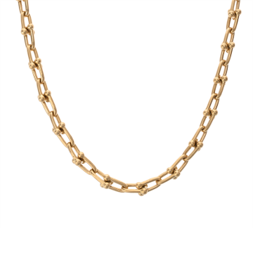 ティファニー ハードウェア スモールリンク ネックレス ゴールド K18イエローゴールド YG レディース ジュエリー 【中古】【jewelry】