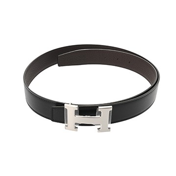 エルメス ベルトバックル&リバーシブルベルト #95 ブラック/ショコラ ボックスカーフ/トゴ メンズ 【未使用】【other】