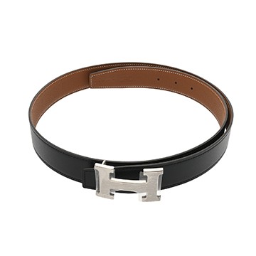 エルメス ベルトバックル&リバーシブルベルト #95 ブラック/ゴールド ボックスカーフ/トゴ メンズ 【未使用】【other】