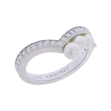 ショーメ ジョゼフィーヌエグレット リング #50 シルバー 083290-050 K18ホワイトゴールド WG/パール レディース ジュエリー 【中古】【jewelry】