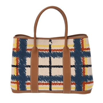 エルメス ガーデンパーティ TPM タータンチェック マルチカラー/ゴールド トワルアッシュプリュム/ネゴンダ レディース バッグ 【未使用】【bag】