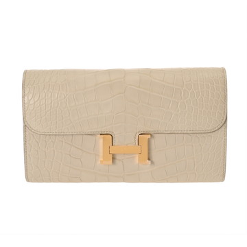 エルメス コンスタンスロング トゥーゴー べトン アリゲーターマット ユニセックス 財布 【未使用】【purse】