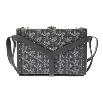 ゴヤール モノグラムメッシュ ミノディエール トランクバッグ グレー MINA08PMLTY51CL51P ゴヤールディンキャンバス/クラムシーカウハイド メンズ バッグ 【中古】【bag】