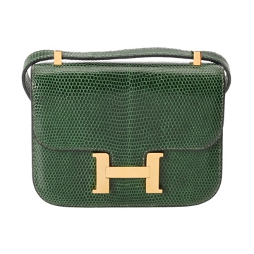 エルメス コンスタンス マイクロ グリーン リザード レディース バッグ 【中古】【bag】