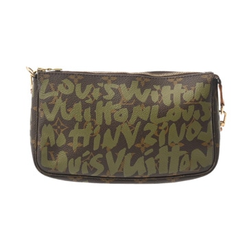 ルイ ヴィトン モノグラムグラフィティ ポシェット アクセソワール カーキ M92191 モノグラムキャンバス レディース 【中古】【bag】