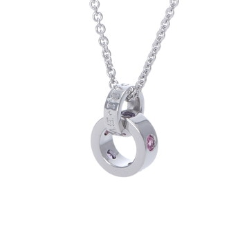 ブルガリ ローマンソルベ ネックレス シルバー 352620 K18ホワイトゴールド WG レディース ジュエリー 【中古】【jewelry】